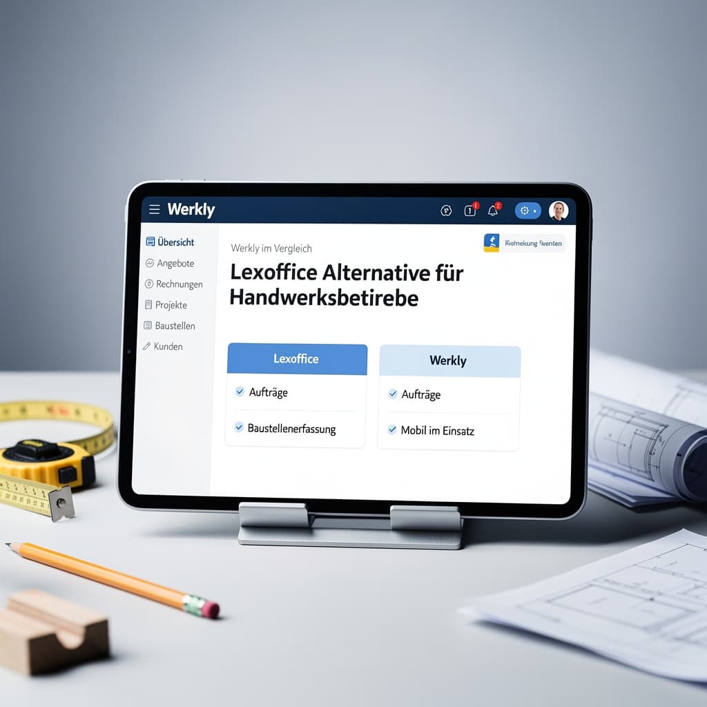 Titelbild: Lexoffice Alternative für Handwerksbetriebe – Bleno im Vergleich