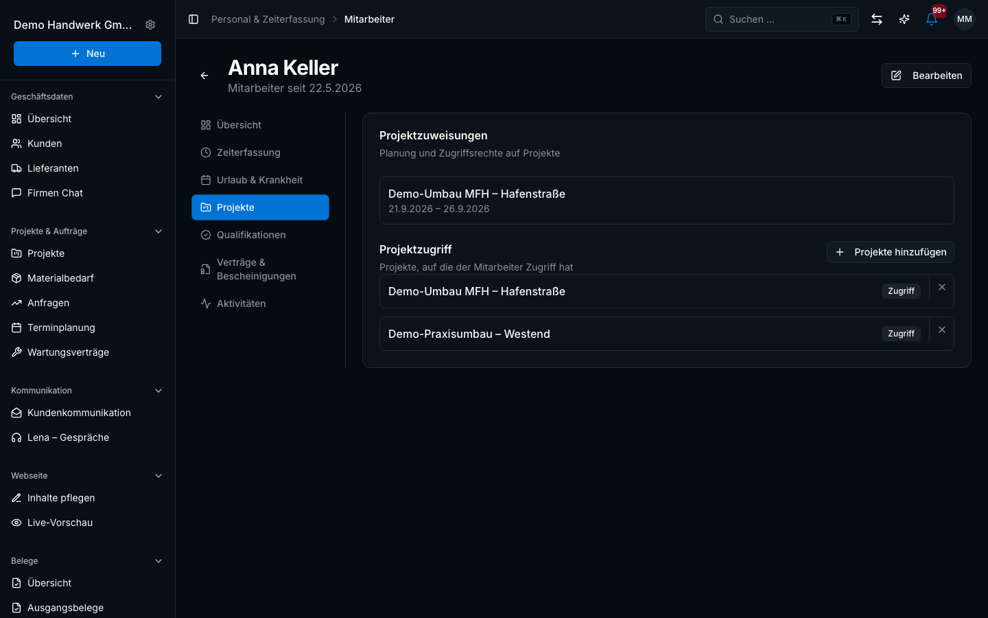 Sicherheit & Datenschutz in Bleno – Produktansicht