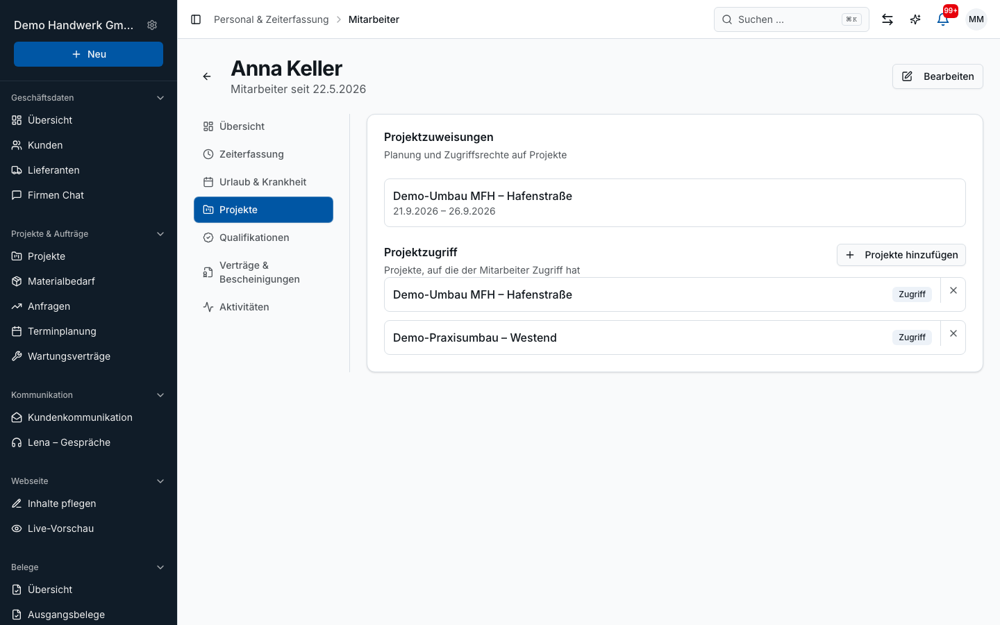 Sicherheit & Datenschutz in Bleno – Produktansicht