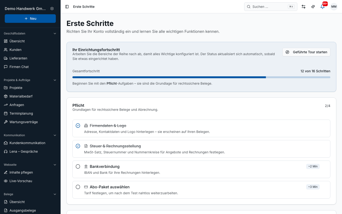 Umstieg & Einrichtung in Bleno – Produktansicht